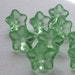 Czech Glass trumpet flower beads peridot green 12 LAST ONE