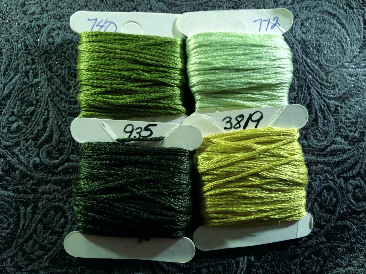 Cross Stitch Green DMC Cotton Floss Thread Needle Work