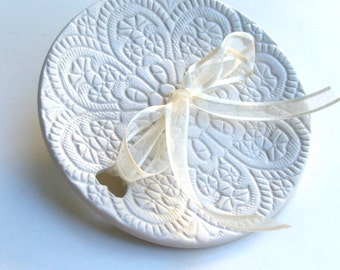 Weddings, Wedding Party, Ring Bearer Ring Pillows, Hand Built Porcelain,Ceramic Wedding Ring Dish, Ready to Ship