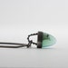 Blue Peruvian Opal Cabochon Pendant - Oxidized Sterling Silver - Dendritic Gemstone - Opal Necklace