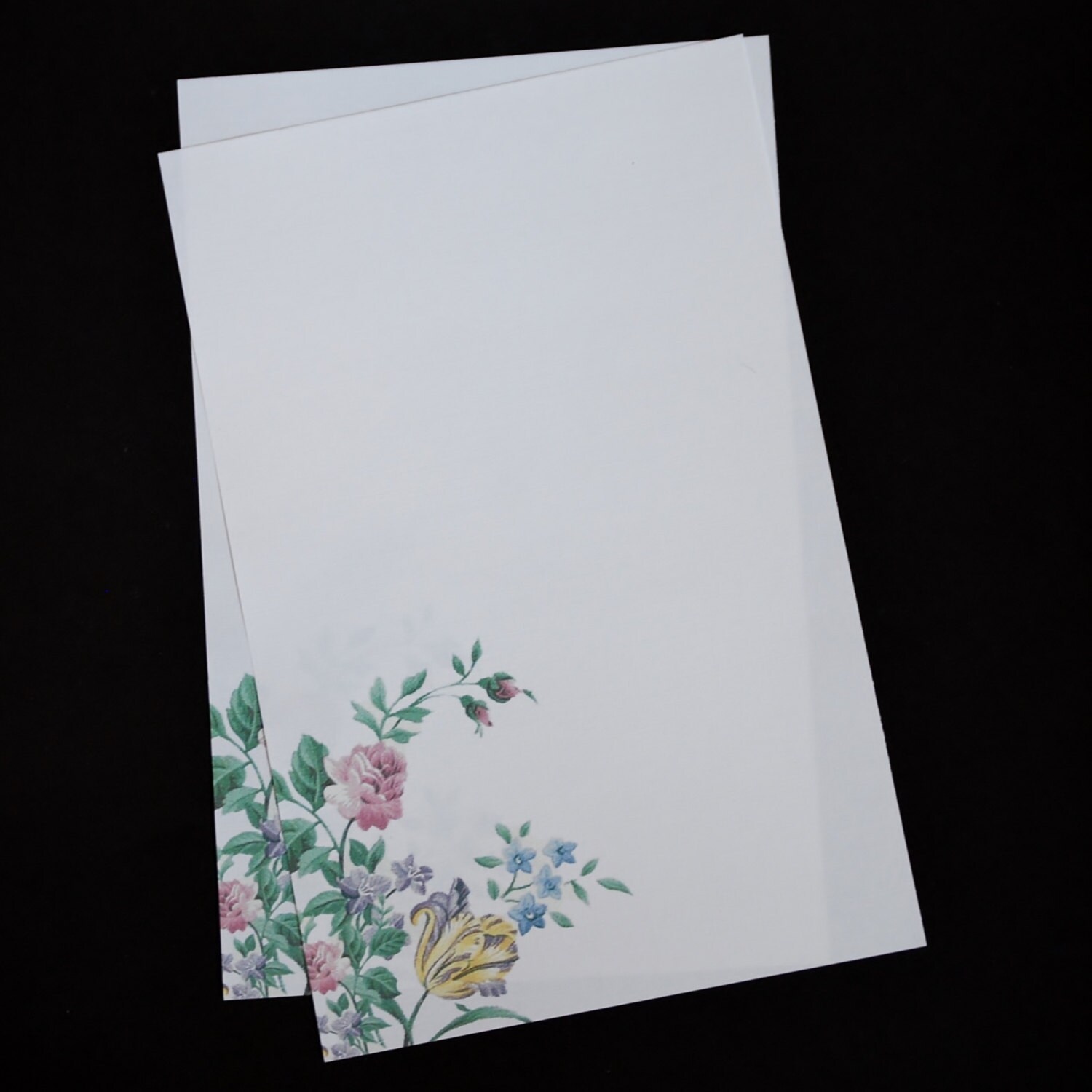 Pastel Floral Stem fine stationery set letter writing set