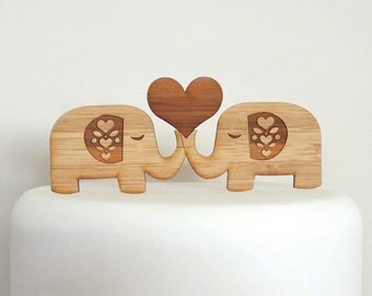 Elephant Cake Topper. Wedding Cake Topper. Cake Topper. Rustic Cake Topper. Wood Cake Topper. Wedding Cake Ornament. Shabby Chic Cake Topper
