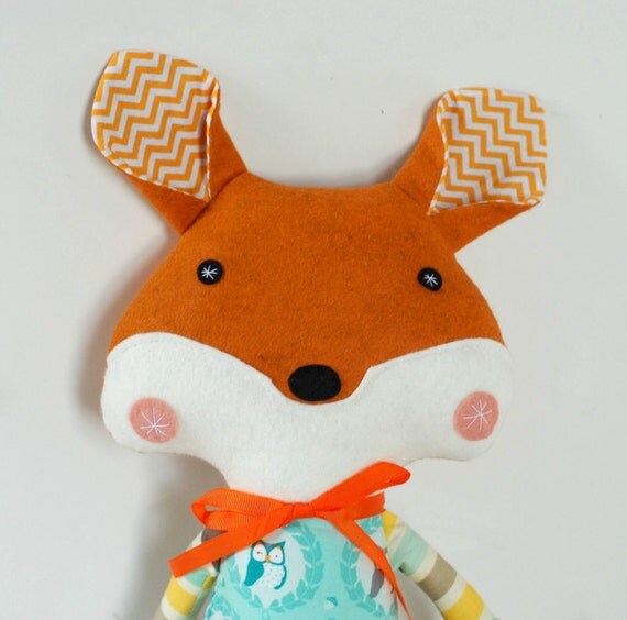 Sweet Woodland Fox Plush Toy Soft Doll Stuffed Animal for Baby