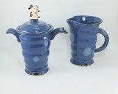 beagle sugar bowl and creamer