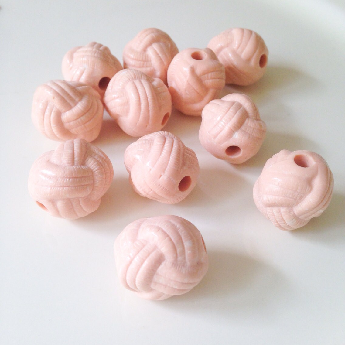 LARGE Vintage Plastic Knot Beads6 by BlueBirdSupplyCo on Etsy