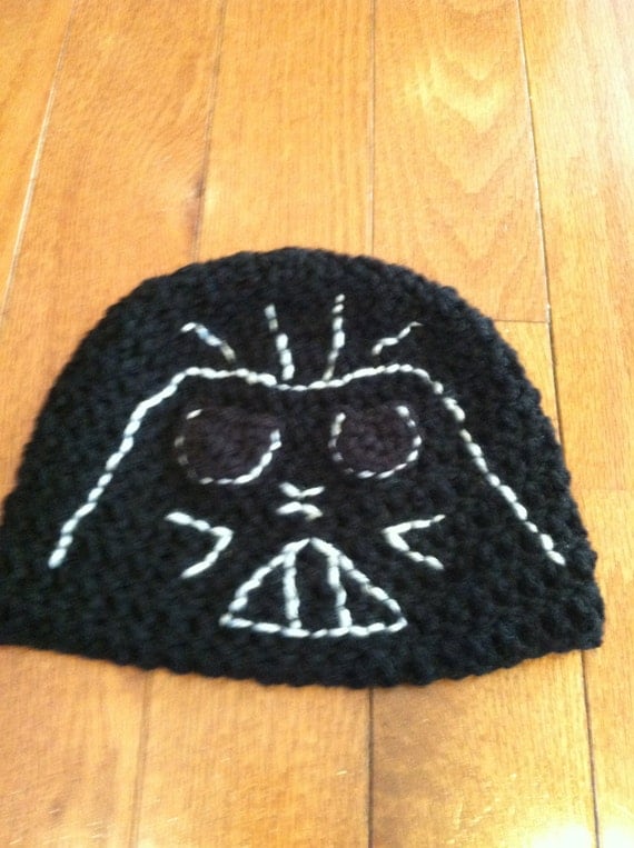 Items similar to Darth Vader Crochet Beanie Skullcap Hat on Etsy