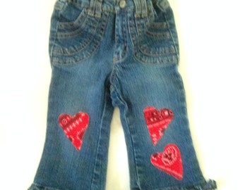 Baby Couture Altered Blue Jeans Cowgirl Hippie