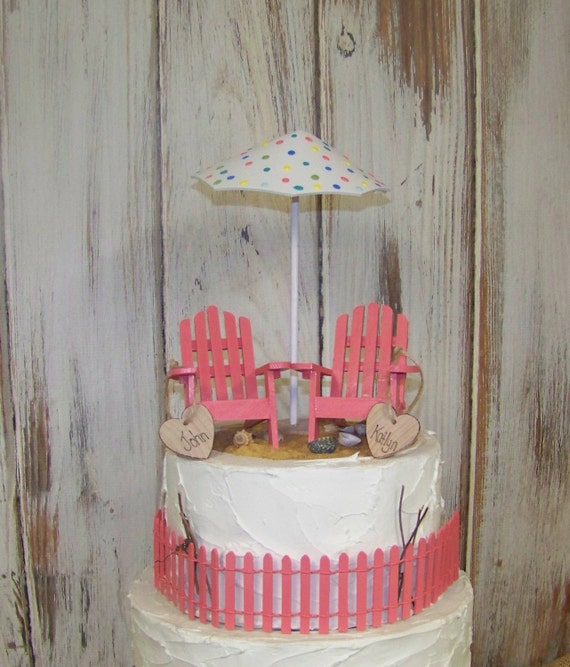 Cake Topper, Adirondack Cake Topper, 18" Fence, Adirondack Chair 