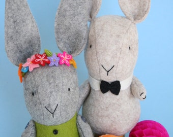 Love Somebunny : rabbit PDF, bunny PDF, easy sewing pattern, felt bunny, easter bunny, felt rabbit, rabbit plush, easy rabbit sewing