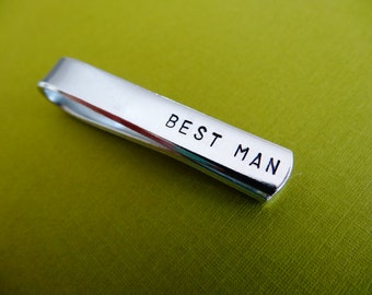 Best Man Tie Bar - Best Man Tie Clip - Wedding Party Accessory