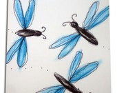 Dragonfly Art / Children's Bug Canvas / Boys / Girls Nursery Decor