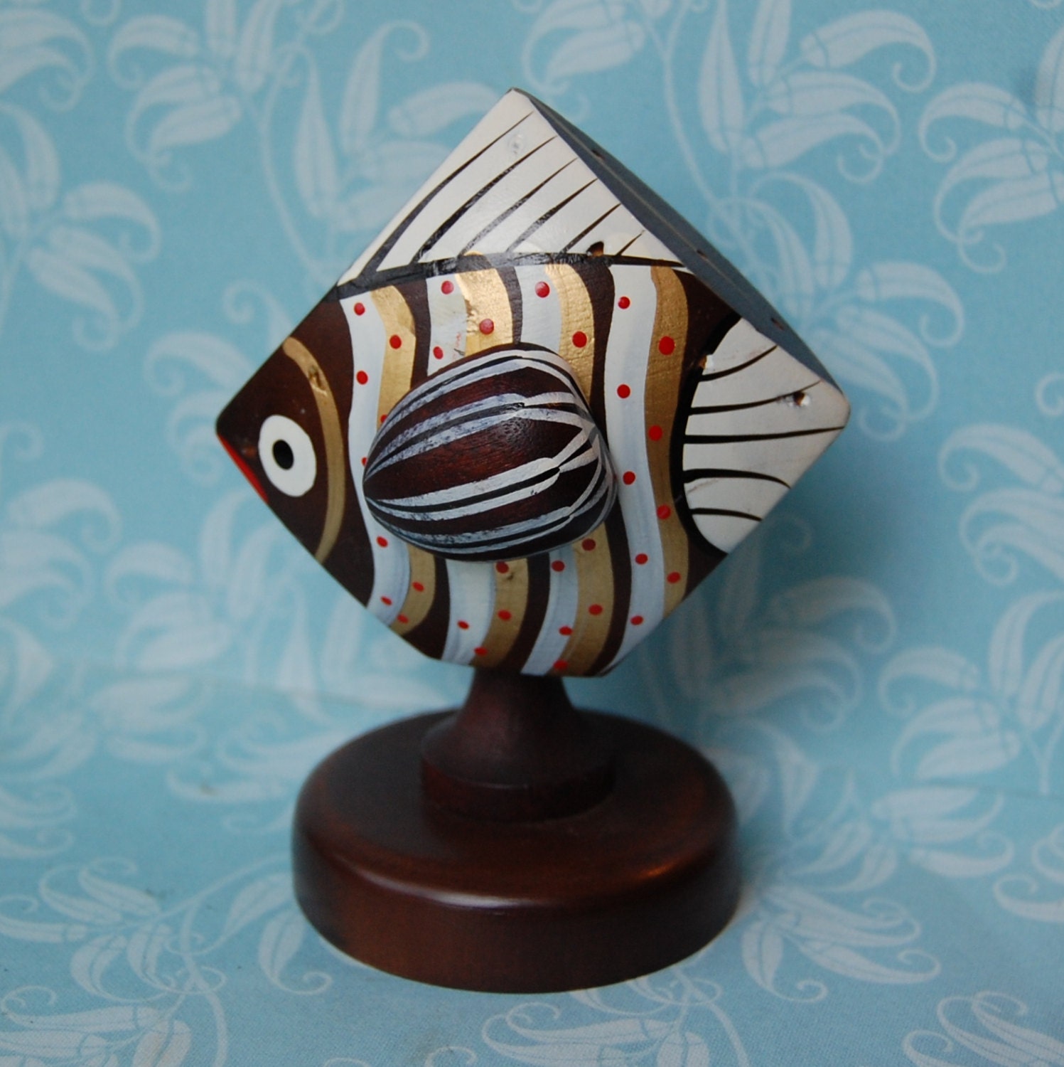 1960s Fish Toothpick Appetizer Holder Figural Fish Server Haute Juice