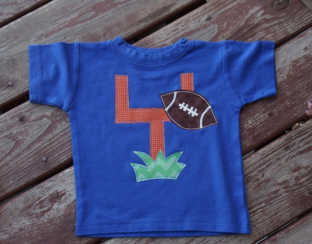 Boys FOOTBALL applique tee SIzES 6121824 by