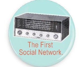 Gift for Ham Radio Fan, Gift for Grandpa, Funny Ham Radio Fridge Magnet or Pinback