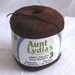 Aunt Lydias Bamboo Thread, TWIG BROWN, size 3, dark brown crochet thread