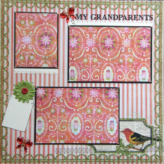 12x12 Double Page Scrapbook Layout" My GrandParents"