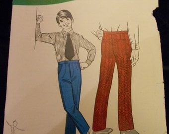 Vintage Sew Knit n Stretch Boys Slacks Pattern n 339, uncut