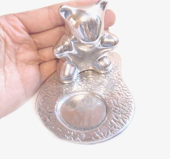 Steel Bear Candle Holder Sculpture by HOSELTON by VintagePennyLane