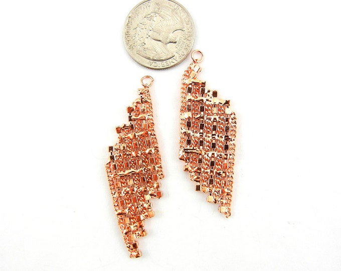 Pair of Copper-tone Drop Charms