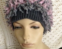 Pink and grey Billy Gibbons Hat and matching scarf!