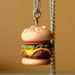 Miniature Handmade Cheeseburger Necklace - Juicy Grilled Burger