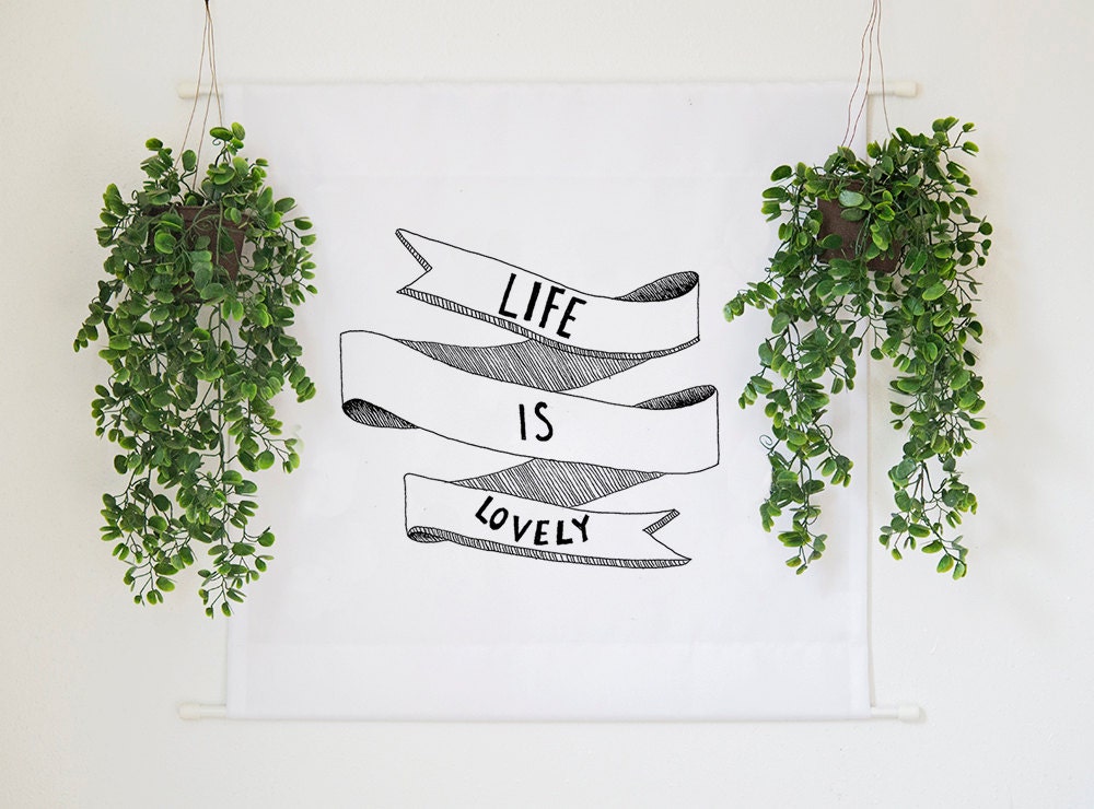 Wall Tapestry Banner // inspirational quote // by bellesandghosts
