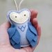 SALE Blue Felt Owl Ornament // Baby Boy Christmas Ornament // Nursery Decor by OrdinaryMommy on Etsy