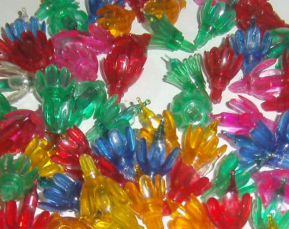 vintage christmas light reflectors plastic flower by vintage christmas light reflectors plastic flower by