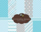50% OFF SALE Digital Paper Pack Personal and Commercial Use Winter Wonderland Digital Scrapbooking Il_170x135