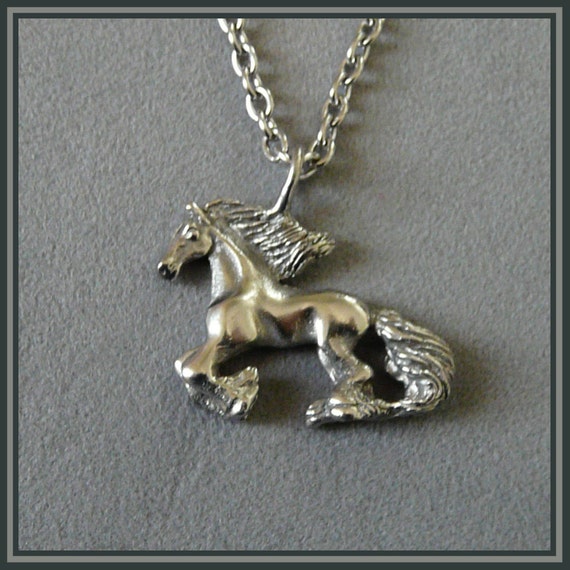 Items similar to Baroque Horse Galloping Pendant Stainless Steel ...