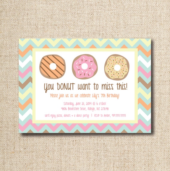 Donut Party Invitations 5