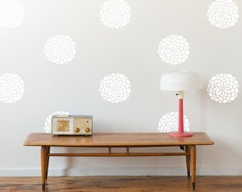 Flower Wall Pattern Decals- 10 Blooms- 13 in. or 18 blooms- 9 in., Vinyl Wall Graphics, Wallpaper, Stickers, Vinyl Decals - item 10010