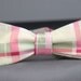 Green and Pink Plaid Mens Bow Tie