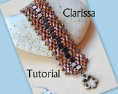 Clarissa SuperDuo and Tile Beadwork Bracelet PDF Tutorial
