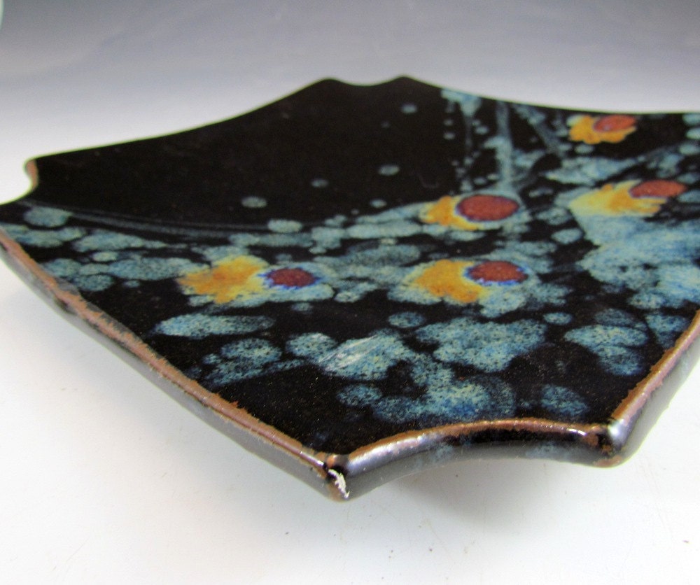 Pottery Sushi Plate for appetizers and holiday by claycoyote