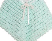 Crochet Poncho Baby Iced Mint