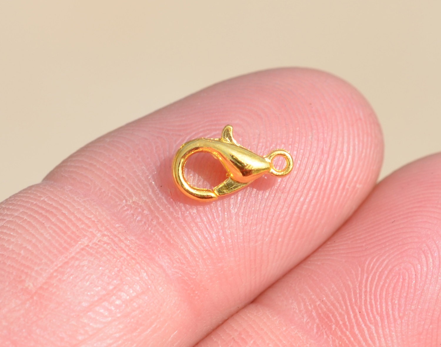 20 Gold Plated Lobster Clasp 10 x 6mm F247