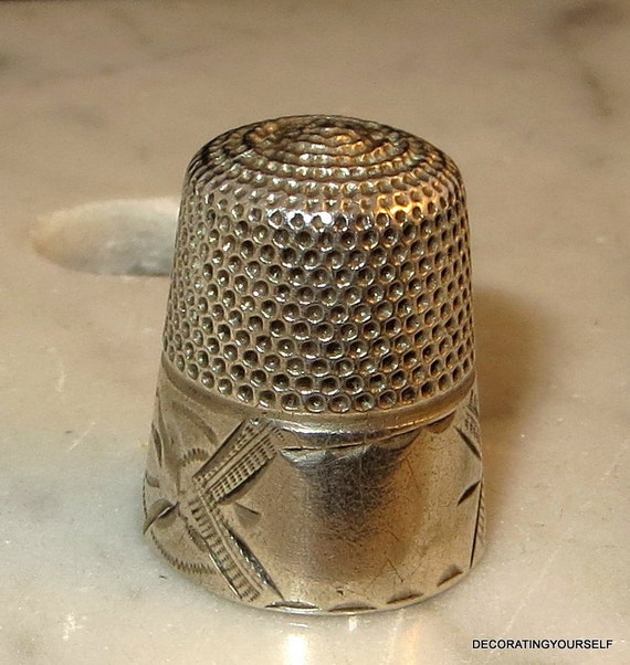 Sterling Silver Thimble Size 10 Hand Sewing Quilting