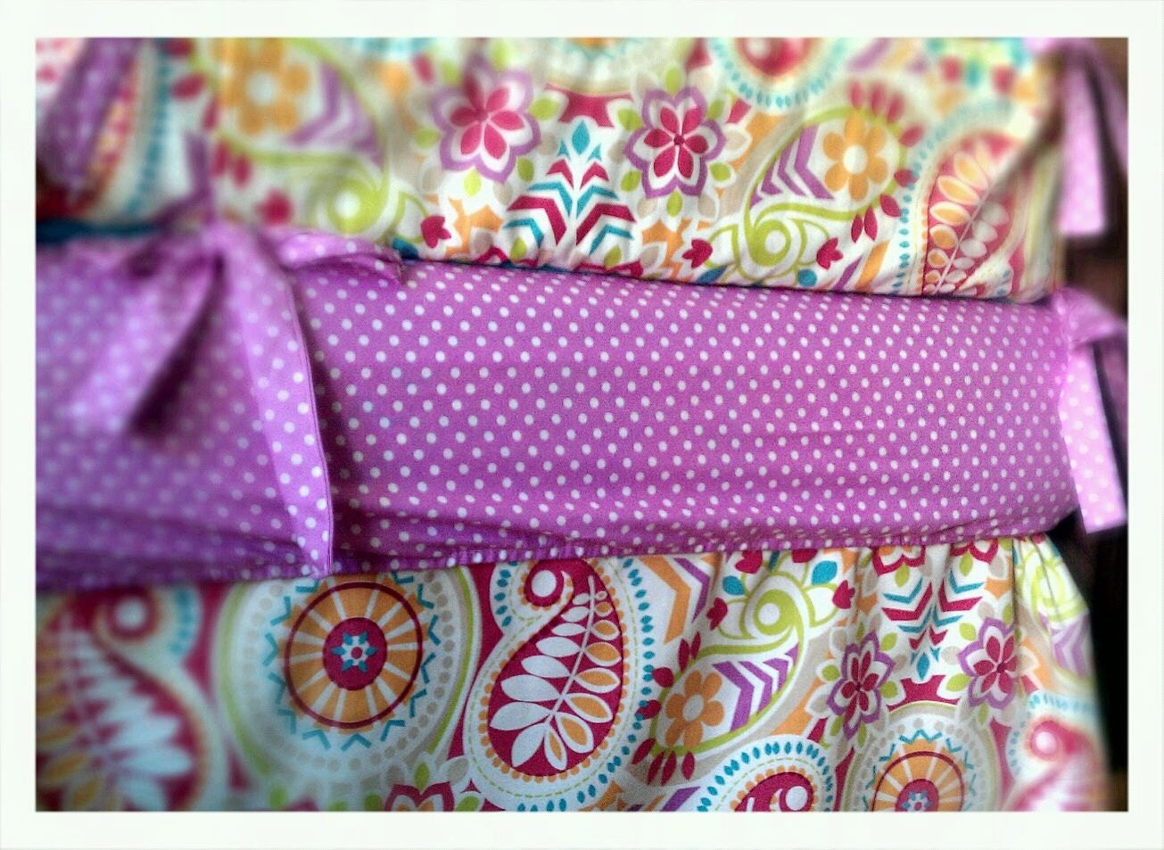 Items similar to baby girl bedding in Paisley CRIB SKIRT ONLY on Etsy