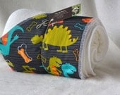 Bamboo Hooded Baby Towel: Charcoal Dinos