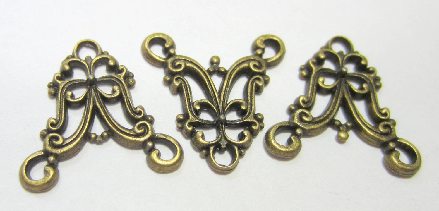 18 Jewelry connectors Antique bronze connector links jewelry