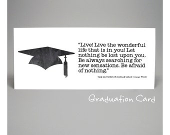 ... graduation, congratulations, inspirational quote card, literary quote