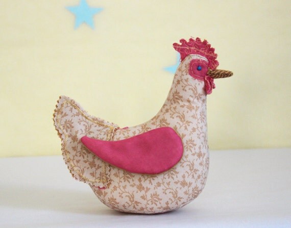 chicken stuffed animal pattern