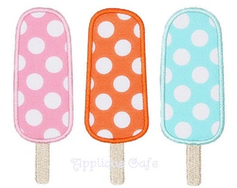 306 Popsicle Trio Machine Embroidery Applique Design