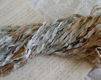 NEW dye batch - Hand Dyed JOURNEY glitters ribbon, 5 yards