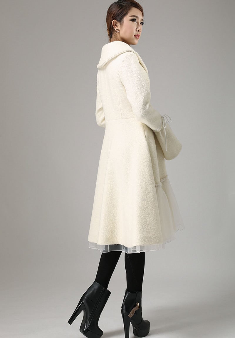 wool coat white coatBegin white coat winter coat dress