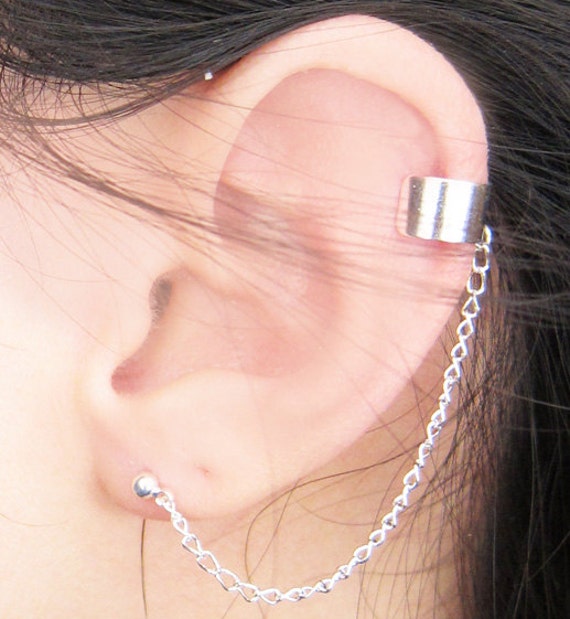 Items similar to Solid Band Plain Cuff Earring on Etsy