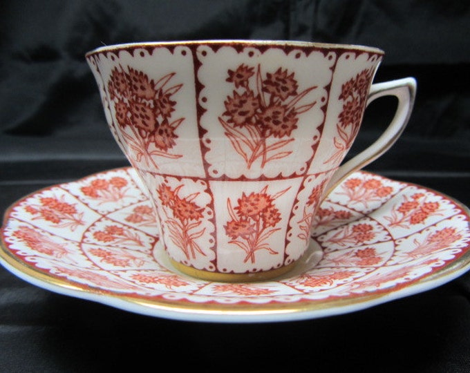 ROSINA Bone China Cup and Saucer Made in England Pattern 4-963, Bone China Cup and Saucer, Gift Cup and Saucer, England Rosina China Set