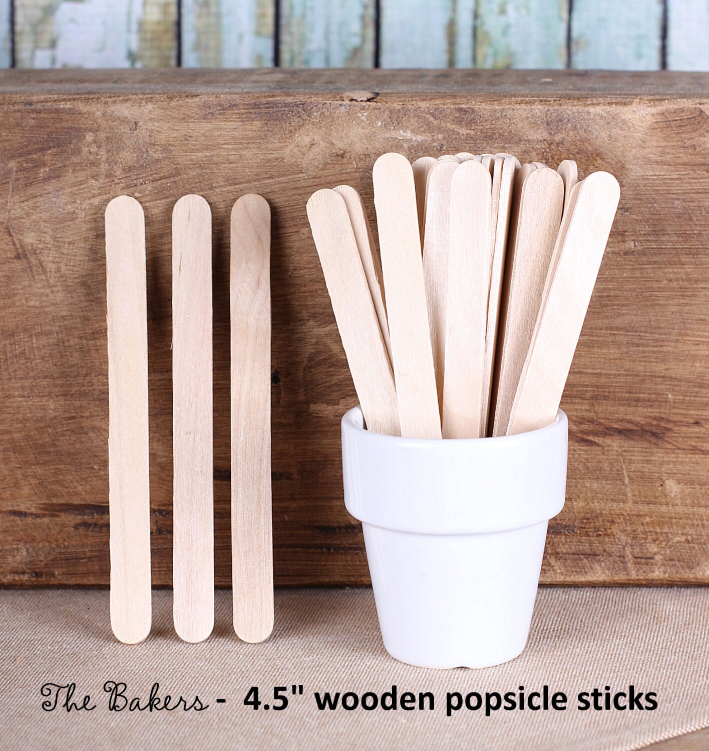 Bulk Wooden Popsicle Sticks Ice Cream Sticks Candy Apple