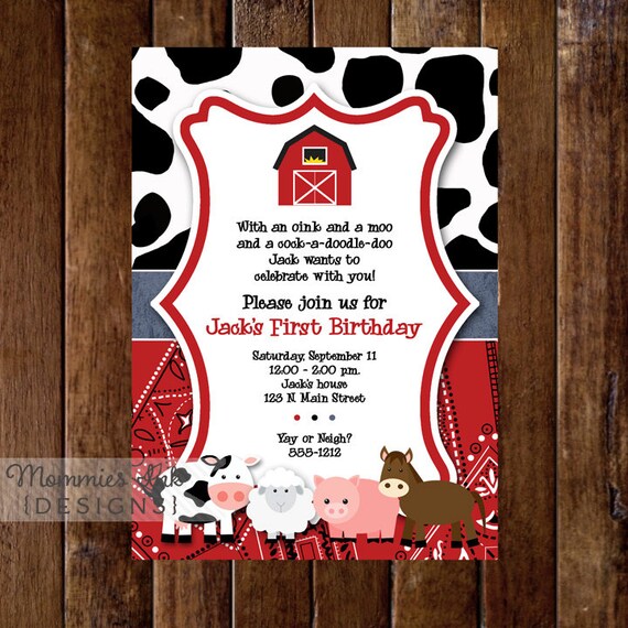 Farm Invitation, Farm Animals Birthday Party Invite, Farm Invite, Farm Party, Farm Birthday Invitation, Farm Birthday Invite, Farm Printable Il_570xn